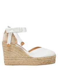 Castañer Espadryle Chiara/8ED/001 020992 Biały. Kolor: biały. Materiał: materiał