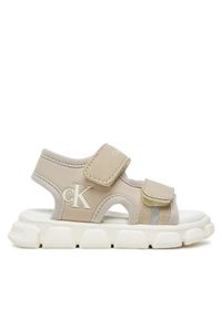 Sandały Calvin Klein Jeans. Kolor: beżowy