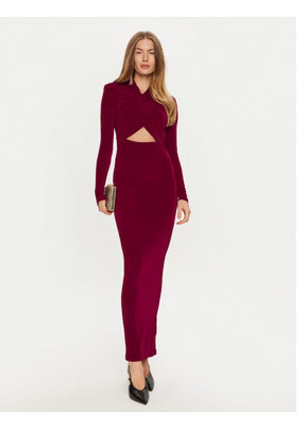 BARDOT - Bardot Sukienka wieczorowa Reno 58742DB Czerwony Slim Fit. Kolor: czerwony. Materiał: syntetyk. Styl: wizytowy