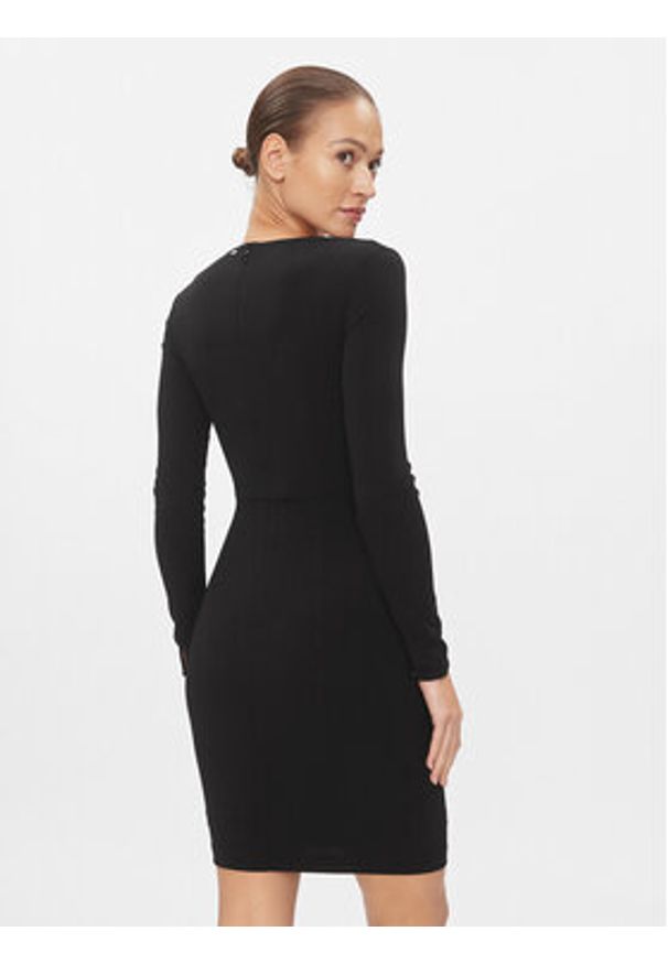 Guess Sukienka codzienna Evelina W4RK53 KC2A2 Czarny Slim Fit. Okazja: na co dzień. Kolor: czarny. Materiał: syntetyk. Typ sukienki: proste. Styl: casual