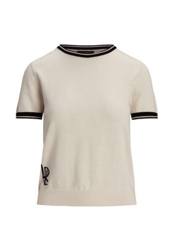 Lauren Ralph Lauren - LAUREN RALPH LAUREN Sweter 200963659001 Écru Relaxed Fit. Materiał: bawełna