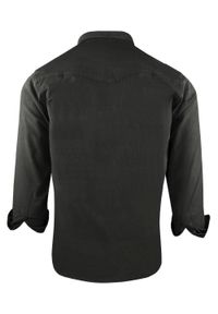 Koszula Weekendowa o Prostym Kroju - Pako Jeans - Czarna. Okazja: na co dzień. Kolor: czarny. Materiał: bawełna. Styl: casual #4