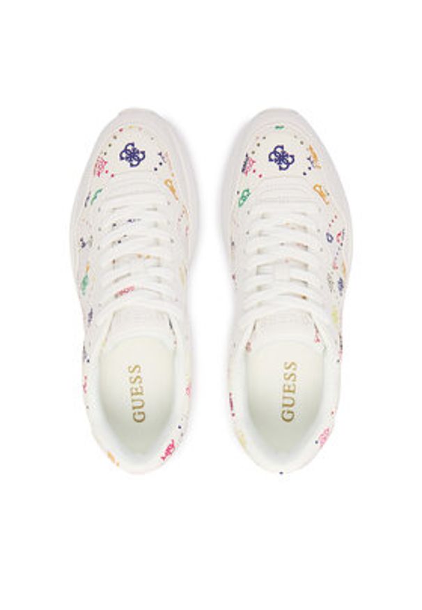 Guess Sneakersy FLPVN4 FAL12 Biały. Kolor: biały. Materiał: skóra