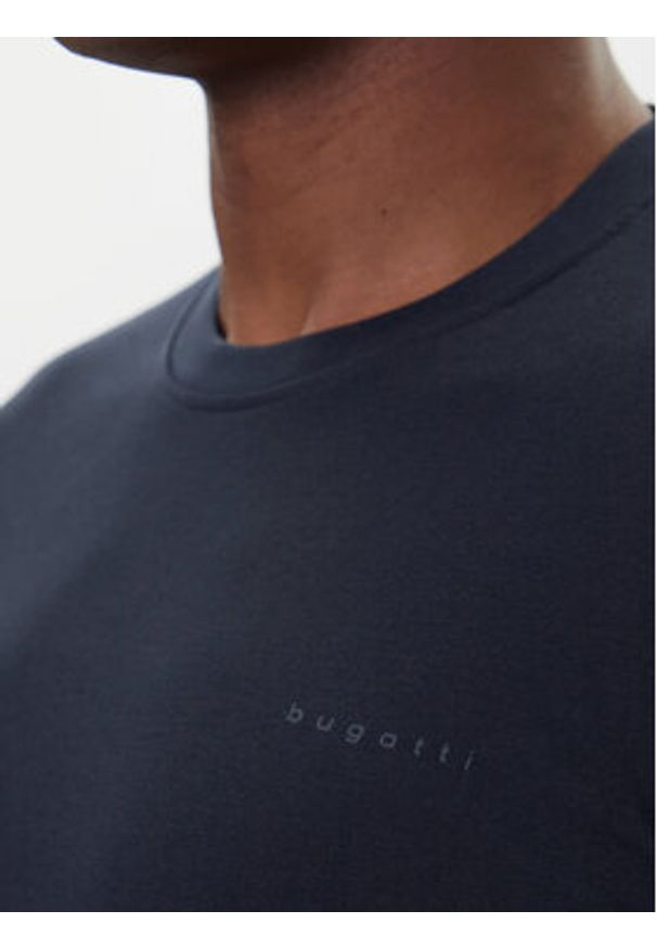 Bugatti Longsleeve 8330-85044D Granatowy Regular Fit. Kolor: niebieski. Materiał: bawełna. Długość rękawa: długi rękaw