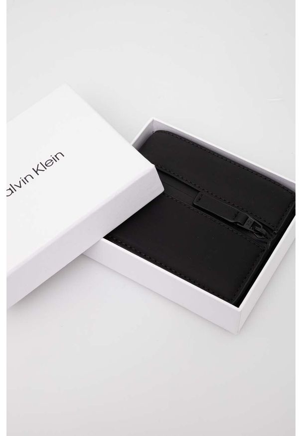 Calvin Klein portfel męski kolor czarny. Kolor: czarny