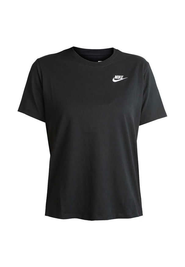 Koszulka sportowa damska Nike Nsw Tee Club. Kolor: czarny. Materiał: bawełna. Długość rękawa: krótki rękaw. Długość: krótkie. Sport: bieganie