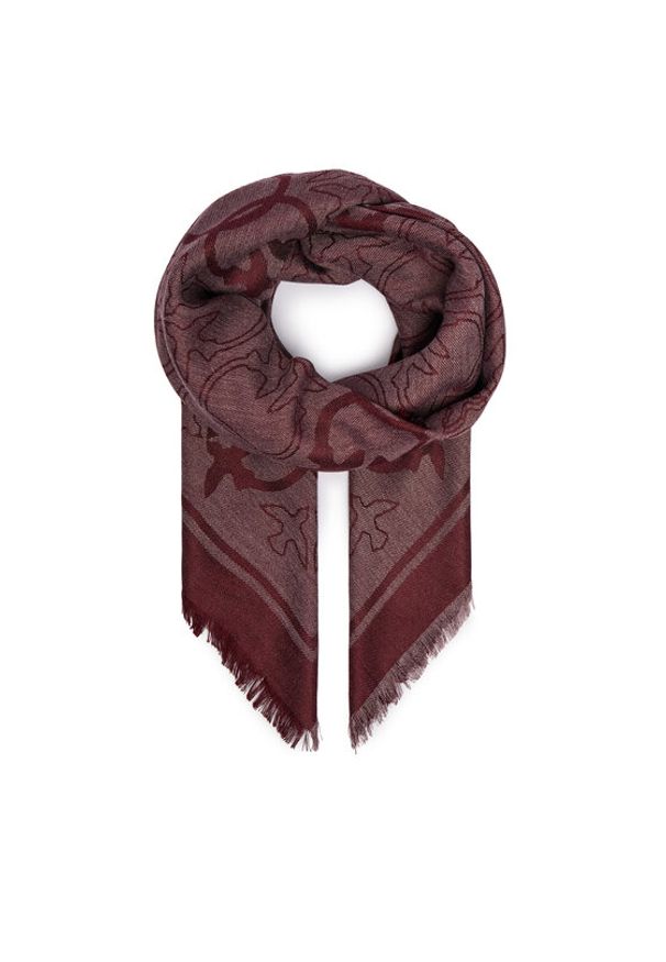 Pinko - PINKO Chusta 106017 A2ZH Bordowy. Kolor: czerwony. Materiał: wiskoza