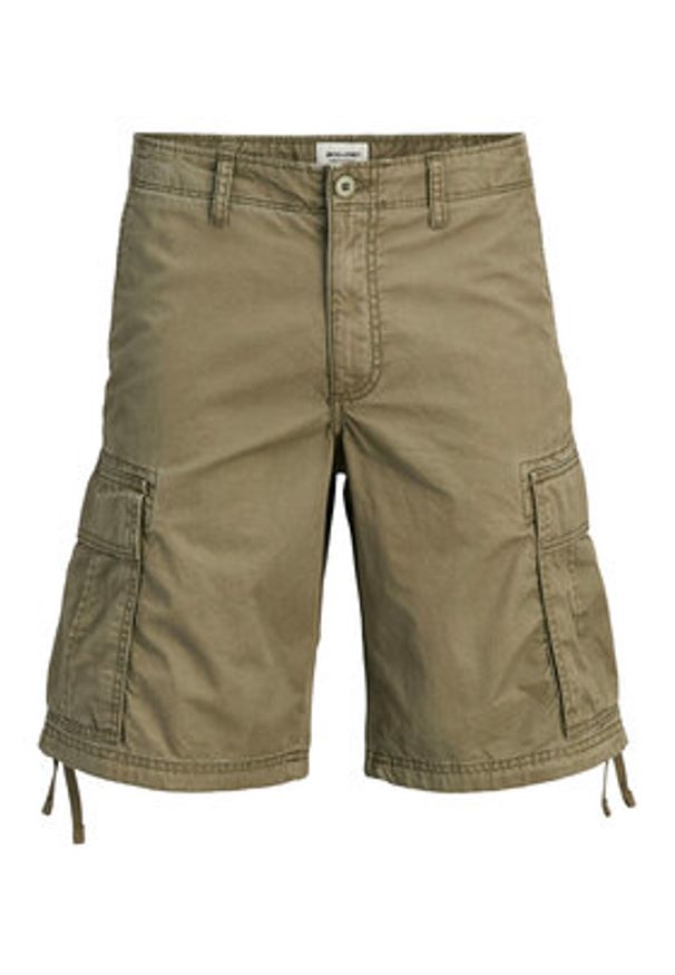 Jack & Jones Szorty materiałowe Cole Frank 12291369 Zielony Regular Fit. Kolor: zielony. Materiał: bawełna