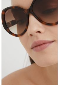 Max Mara okulary przeciwsłoneczne damskie kolor brązowy. Kształt: owalne. Kolor: brązowy #5
