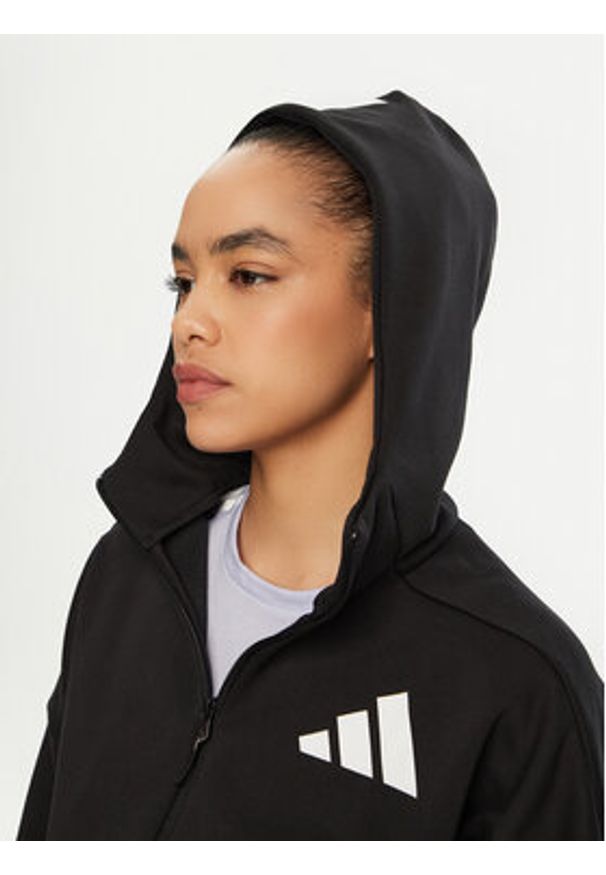 Adidas - adidas Bluza Z.N.E. JC5392 Czarny Loose Fit. Kolor: czarny. Materiał: bawełna, syntetyk