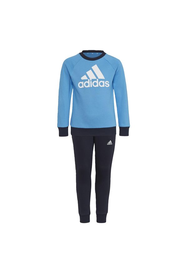 Adidas - Essentials Logo French Terry Jogger Set. Kolor: biały, wielokolorowy, niebieski. Materiał: dresówka, materiał. Styl: sportowy