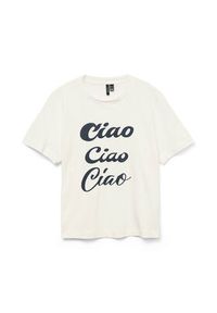 Vero Moda T-Shirt Sonna 10327143 Biały Regular Fit. Kolor: biały. Materiał: bawełna #8