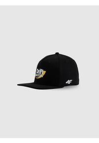 4f - 4F Czapka z daszkiem snapback uniseks 4F x Drift Masters - czarna S/M. Kolor: czarny. Materiał: materiał, bawełna. Wzór: haft, aplikacja. Styl: casual, klasyczny #1