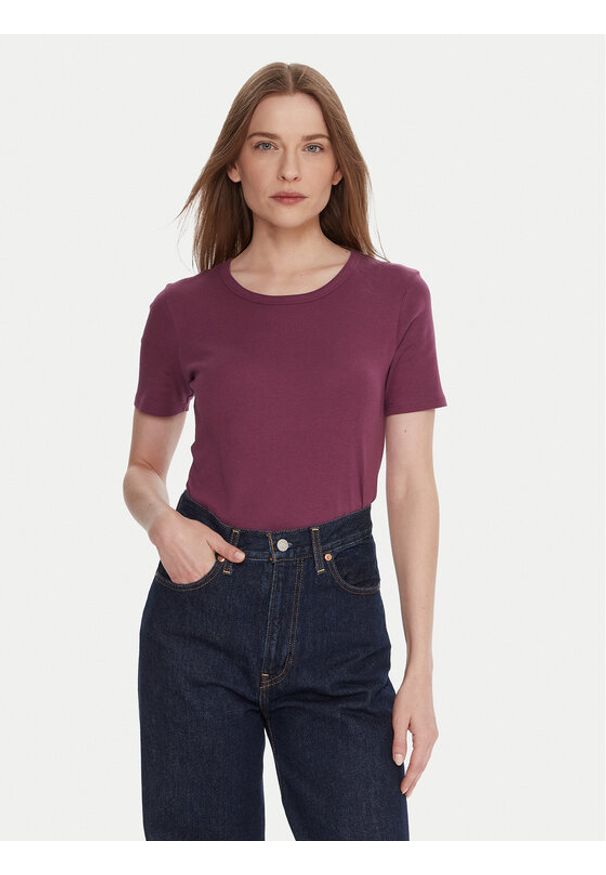 United Colors of Benetton - United Colors Of Benetton T-Shirt 3GA2E16A0 Fioletowy Regular Fit. Kolor: fioletowy. Materiał: bawełna