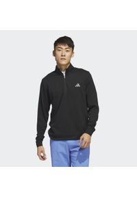 Adidas - Elevated 1/4-Zip Pullover. Typ kołnierza: golf. Kolor: czarny. Materiał: materiał. Sport: golf #1