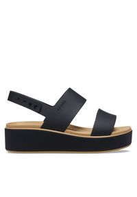 Crocs Sandały Brooklyn Matte Wrap Low Wedge 211802 Czarny. Kolor: czarny #1