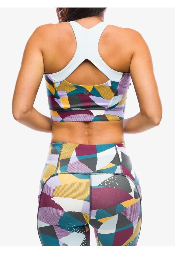 Biustonosz sportowy Smartwool Active Crop Bra. Kolor: fioletowy