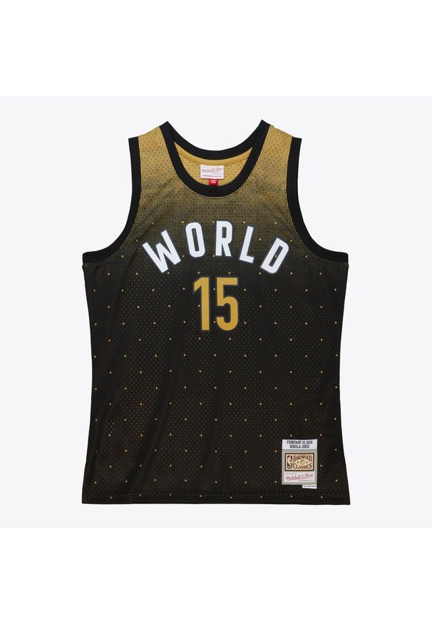 Mitchell & Ness - Koszulka NBA All Star Nikola Jokic 2016. Kolor: żółty, czarny, wielokolorowy. Sport: koszykówka