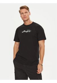 OFF-WHITE - Off-White T-Shirt OMAA027F22JER0091001 Czarny Regular Fit. Kolor: czarny. Materiał: bawełna