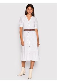 MICHAEL Michael Kors Sukienka koszulowa Palm Eyelet MU2814Z4MM Biały Regular Fit. Kolor: biały. Materiał: bawełna. Typ sukienki: koszulowe #1