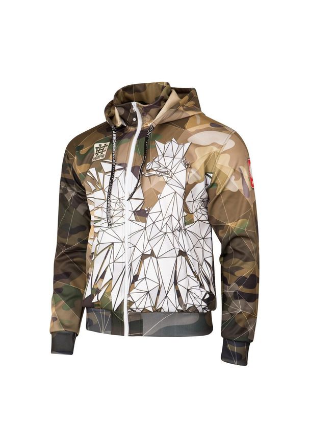 EXTREME HOBBY - Dres sportowy męski Extreme Hobby POLSKA CAMO. Kolor: zielony, brązowy, wielokolorowy. Materiał: dresówka, poliester