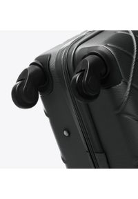 Wittchen - Średnia walizka z ABS-u w ukośną kratkę stalowo-czarna. Kolor: wielokolorowy, czarny, szary. Materiał: guma. Wzór: kratka #8