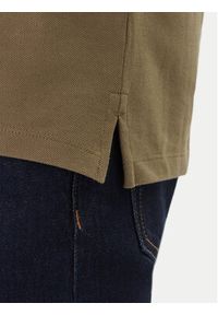 Calvin Klein Jeans Polo LV040EM269 Khaki Regular Fit. Typ kołnierza: polo. Kolor: brązowy. Materiał: bawełna #4