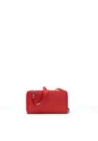 Big Star Accessories - Torebka damska Big Star, z klapą zamykaną na zatrzask i zamkiem błyskawicznym wokół, czerwona, GG674008. Kolor: czerwony. Wzór: aplikacja. Rozmiar: małe. Styl: elegancki, casual. Rodzaj torebki: do ręki #6