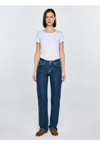 Big-Star - Jeansy damskie z prostą nogawką granatowe Myrra 545. Stan: podwyższony. Kolor: niebieski. Styl: elegancki, klasyczny #4