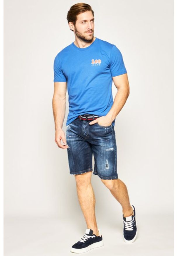 Lee - LEE CHEST LOGO TEE MĘSKI T-SHIRT SUMMER BLUE L64RFENJ 112115899