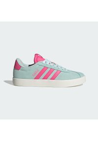 Adidas - Buty VL Court 3.0. Kolor: różowy. Materiał: skóra. Sport: turystyka piesza