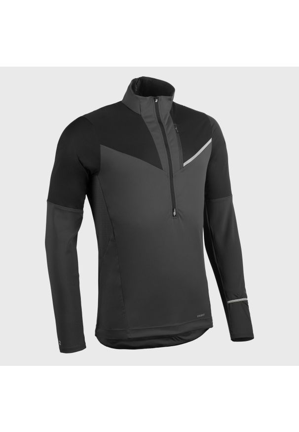 EVADICT - Bluza do biegania w terenie męska Evadict softshell. Kolor: szary. Materiał: elastan, poliamid, poliester, materiał