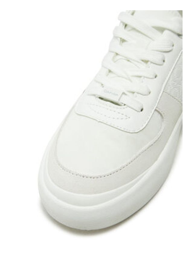 Calvin Klein Sneakersy Vulc Lace Up - Mono HW0HW02293 Biały. Kolor: biały. Materiał: skóra