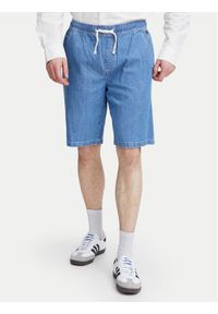 Blend Szorty jeansowe 20717026 Niebieski Regular Fit. Kolor: niebieski. Materiał: bawełna