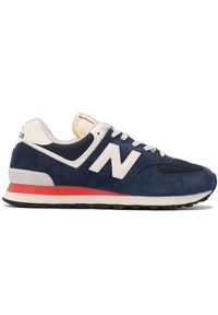 Buty unisex New Balance U574VPN – granatowe. Kolor: niebieski. Materiał: skóra, guma, zamsz. Szerokość cholewki: normalna. Model: New Balance 574