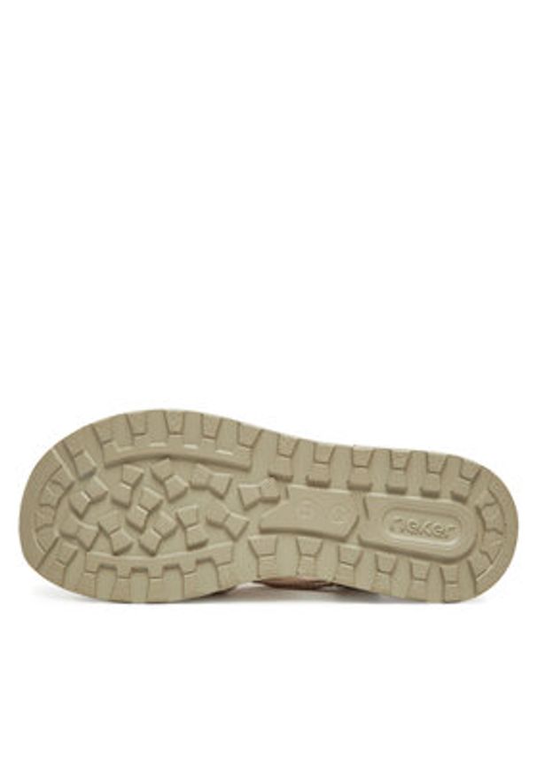 Rieker Sandały 65661-60 Beżowy. Kolor: beżowy. Materiał: materiał