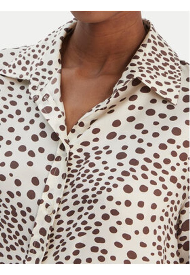 Marella Koszula Salve 2613111141 Écru Relaxed Fit. Materiał: jedwab