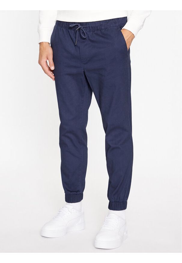 Jack & Jones - Jack&Jones Joggery 12224518 Granatowy Comfort Fit. Kolor: niebieski. Materiał: bawełna