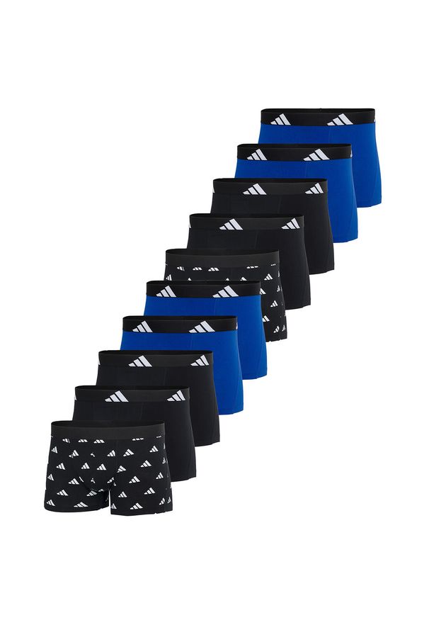 Adidas - Bokserki Active Flex Cotton 10 pak. Kolor: niebieski. Materiał: bawełna, elastan