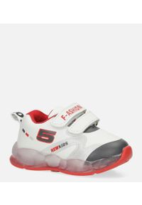Casu - Białe buty sportowe na rzepy casu a-228/7. Zapięcie: rzepy. Kolor: czerwony, biały, wielokolorowy #2