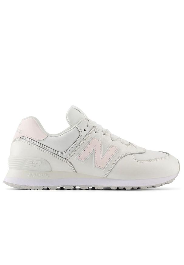 Buty New Balance WL574FJ2 - szare. Kolor: szary. Materiał: bawełna, skóra, dresówka, guma. Szerokość cholewki: normalna. Model: New Balance 574