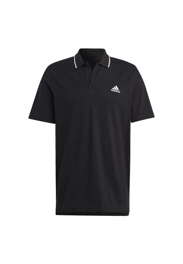 Adidas - Essentials Piqué Small Logo Polo Shirt. Typ kołnierza: polo. Kolor: czarny. Styl: klasyczny