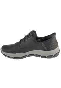 skechers - Buty sportowe Sneakersy męskie, Slip-Ins: Respected - Garrett. Kolor: czarny. Sport: turystyka piesza