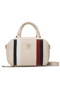 TOMMY HILFIGER - Tommy Hilfiger Torebka Th Emblem Trunk Corp AW0AW15113 Écru. Materiał: skórzane