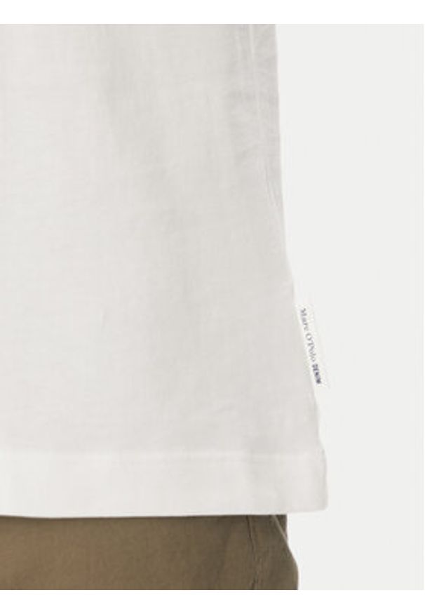 Marc O'Polo Denim T-Shirt 500 0006 809 Biały Relaxed Fit. Typ kołnierza: polo. Kolor: biały. Materiał: bawełna