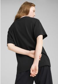Puma - Damska koszulka LOVE UNITED o luźnym kroju PUMA Black. Kolor: czarny
