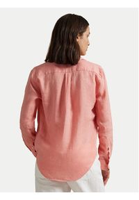 Polo Ralph Lauren Koszula 211970730012 Koralowy Classic Fit. Typ kołnierza: polo. Kolor: pomarańczowy. Materiał: len #2