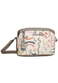 Torebka damska Anekke, na ramię z dekoracyjnym nadrukiem i metalowym logo zapinana na zamek z regulowanym paskiem oraz ozdobnym brelokiem, wielokolor. Wzór: nadruk. Dodatki: z breloczkiem. Styl: casual. Rodzaj torebki: na ramię #2