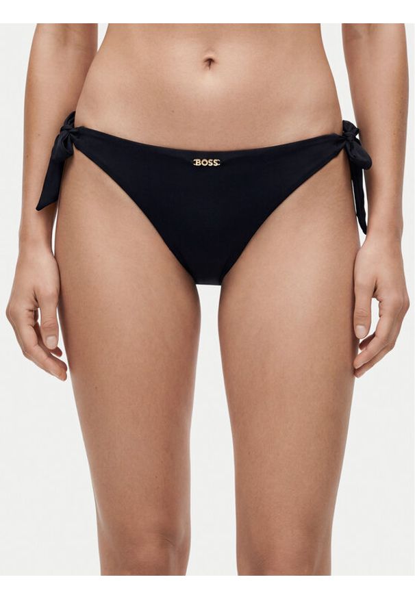 BOSS Dół od bikini 50561265 Czarny Regular Fit. Kolor: czarny. Materiał: syntetyk