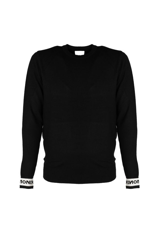 John Richmond Sweter | UMA24099MA | Mężczyzna | Czarny. Okazja: na co dzień. Kolor: czarny. Materiał: poliester, wiskoza. Wzór: aplikacja. Styl: casual, elegancki